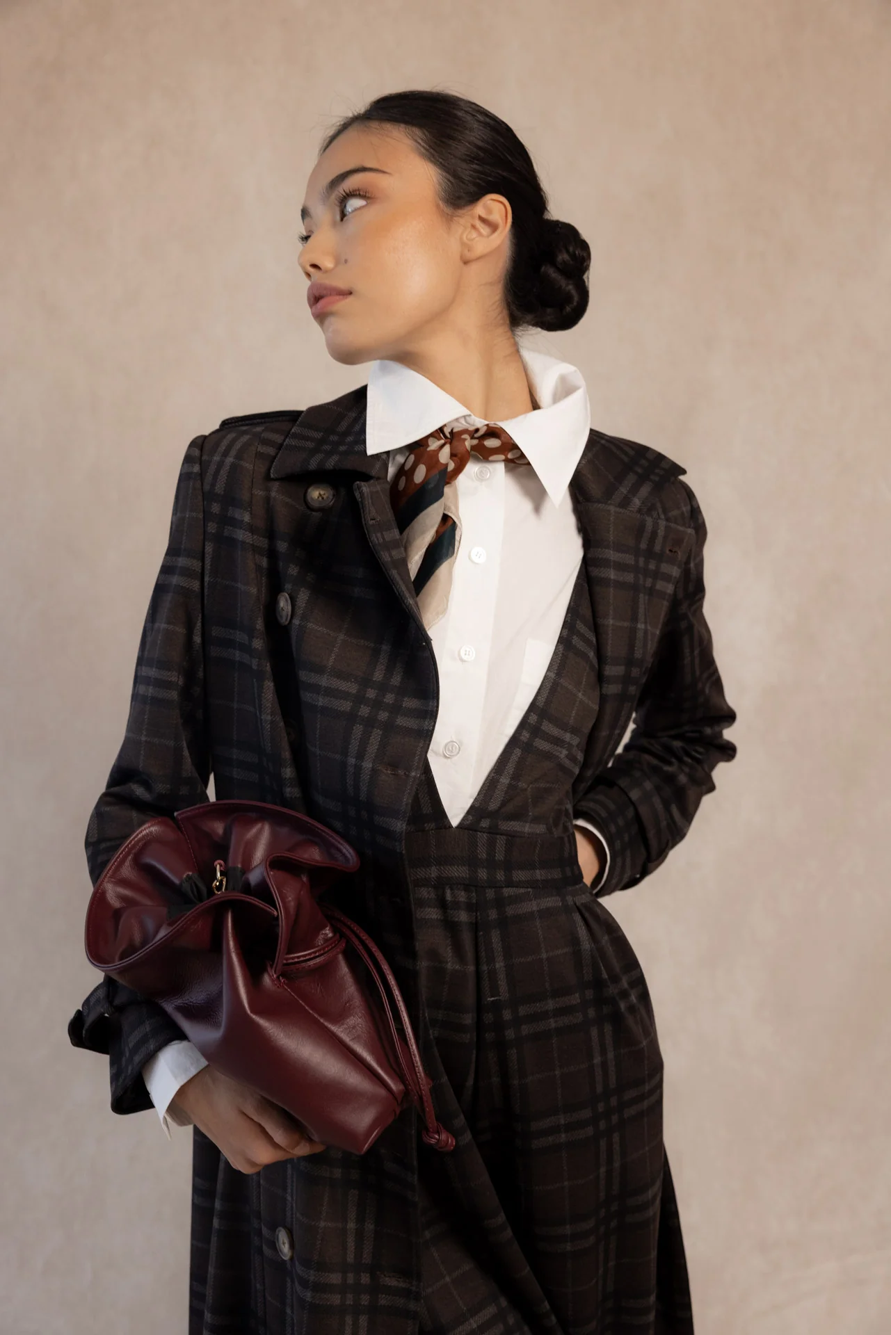 BOLSO SACO PIEL BURDEOS - Image 3