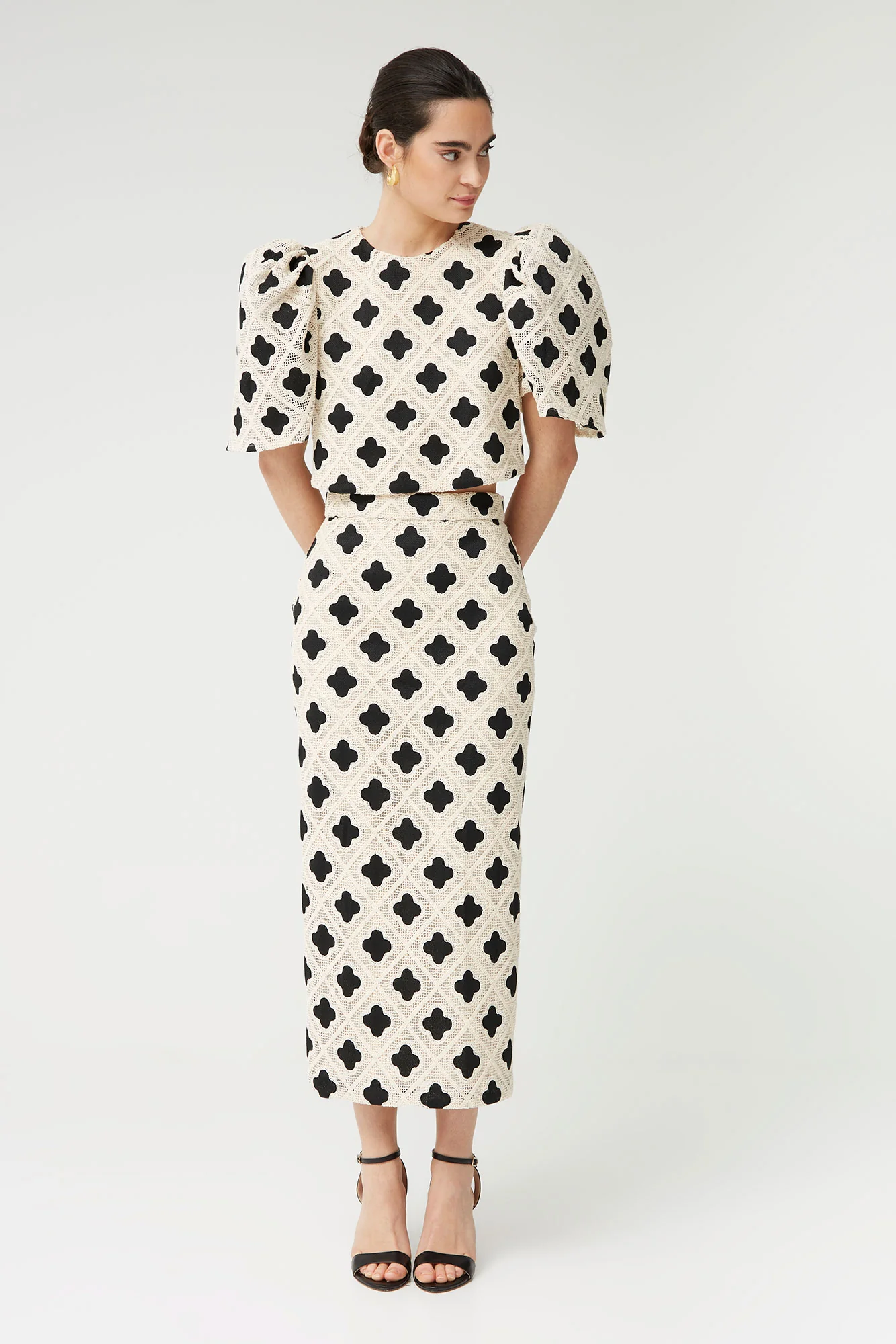 TOP ANNACHIARA CRUDO/NEGRO - Image 4