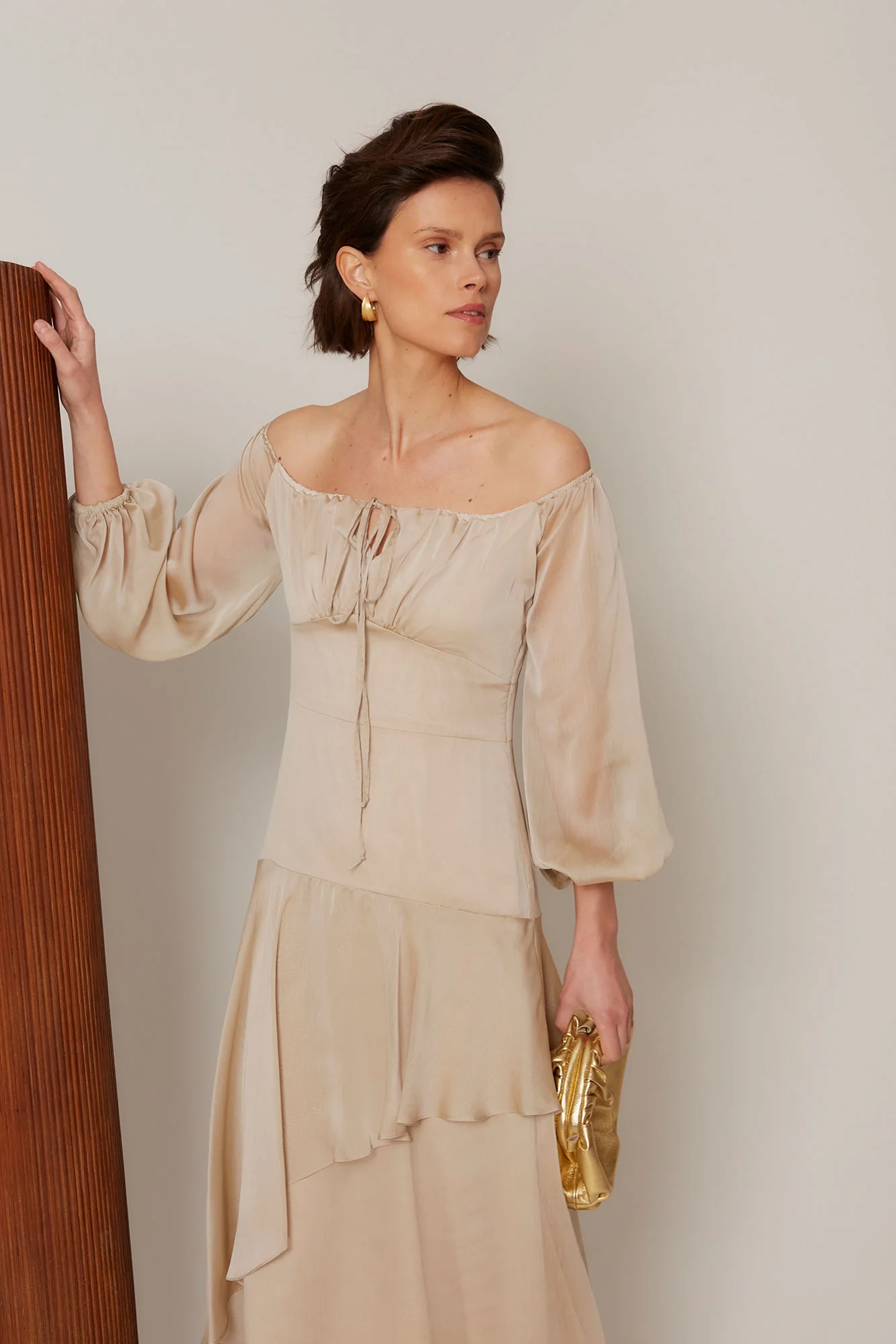VESTIDO AINHOA BEIGE - Image 5