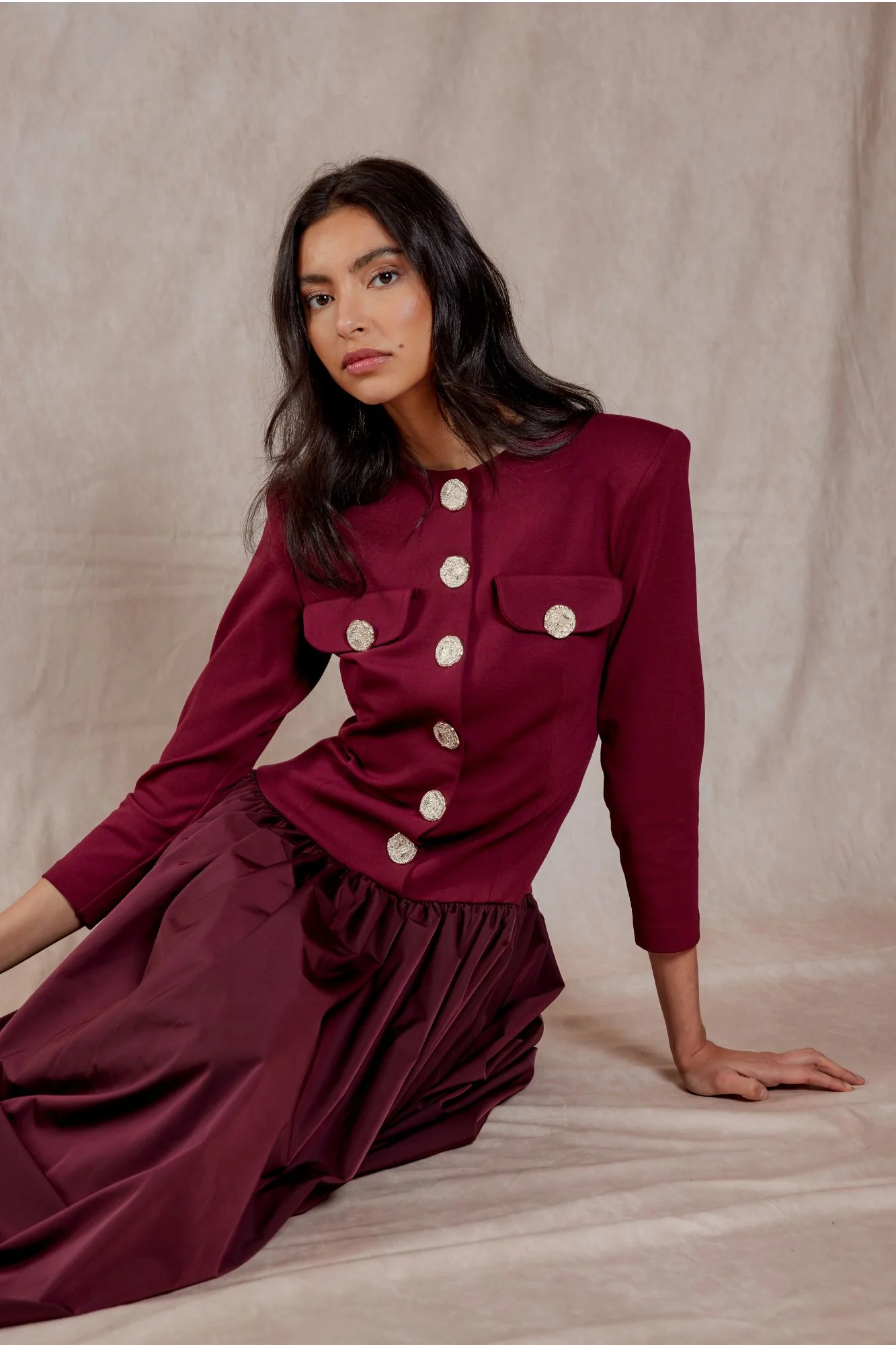 VESTIDO MATEO GRANATE - Image 2