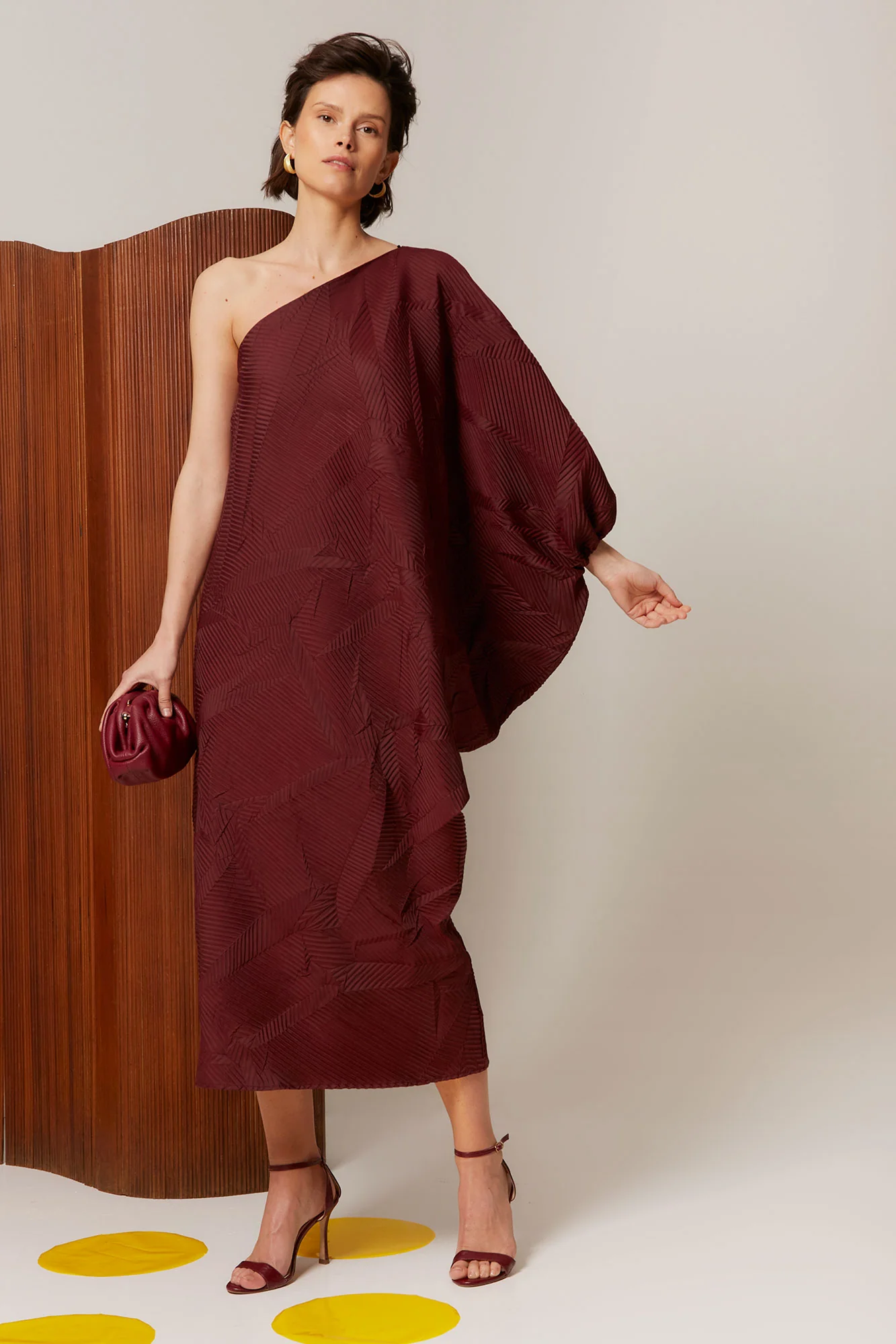 VESTIDO ORIANA GRANATE - Image 3