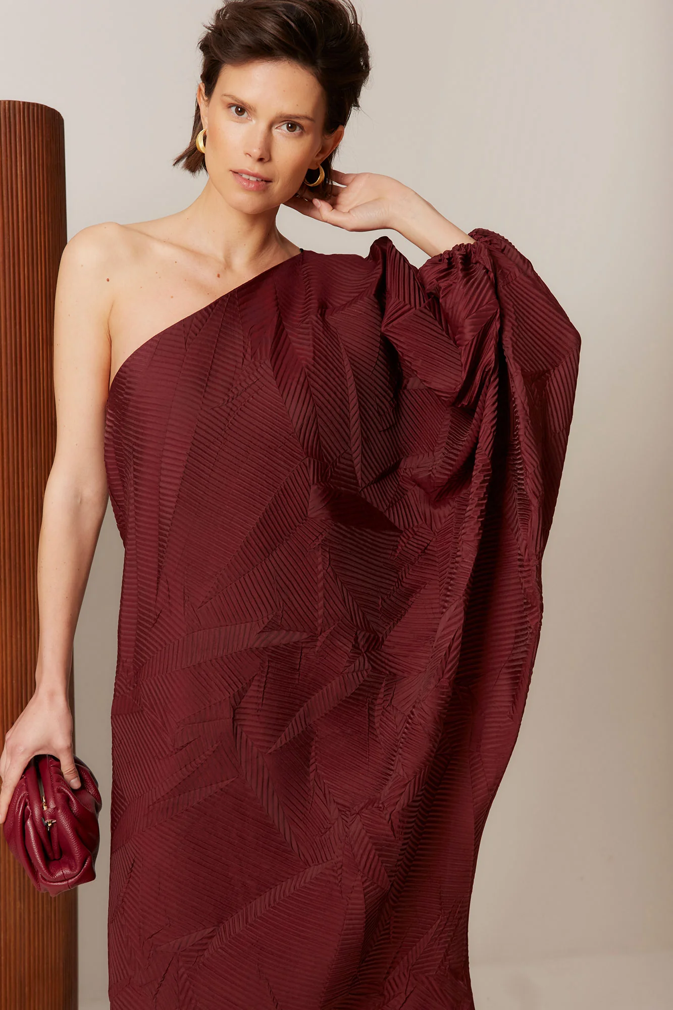 VESTIDO ORIANA GRANATE - Image 5