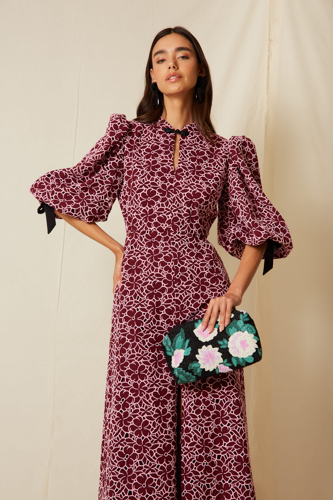 VESTIDO ROTI GRANATE