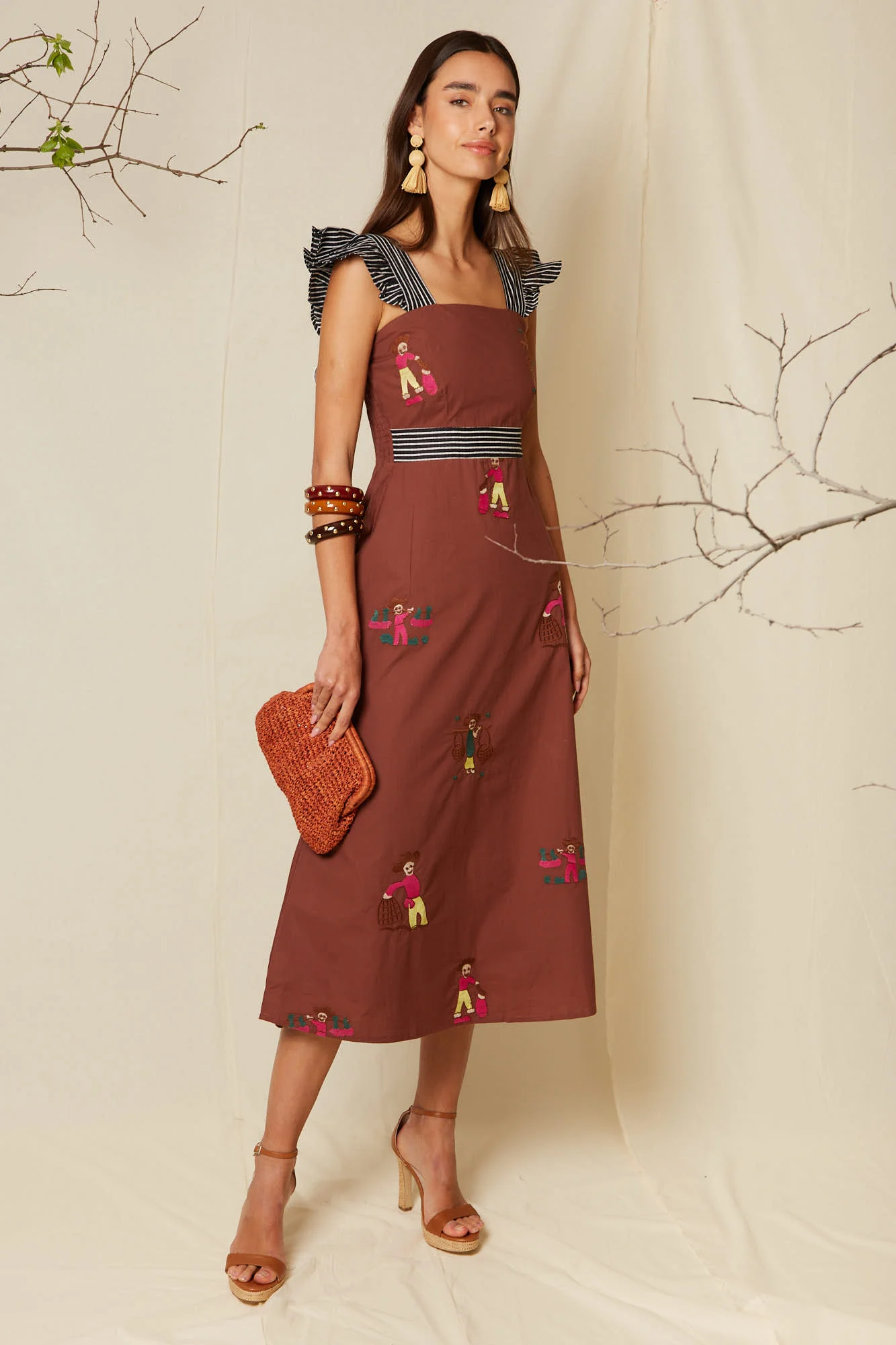 VESTIDO VIETNAM MARRON - Image 2